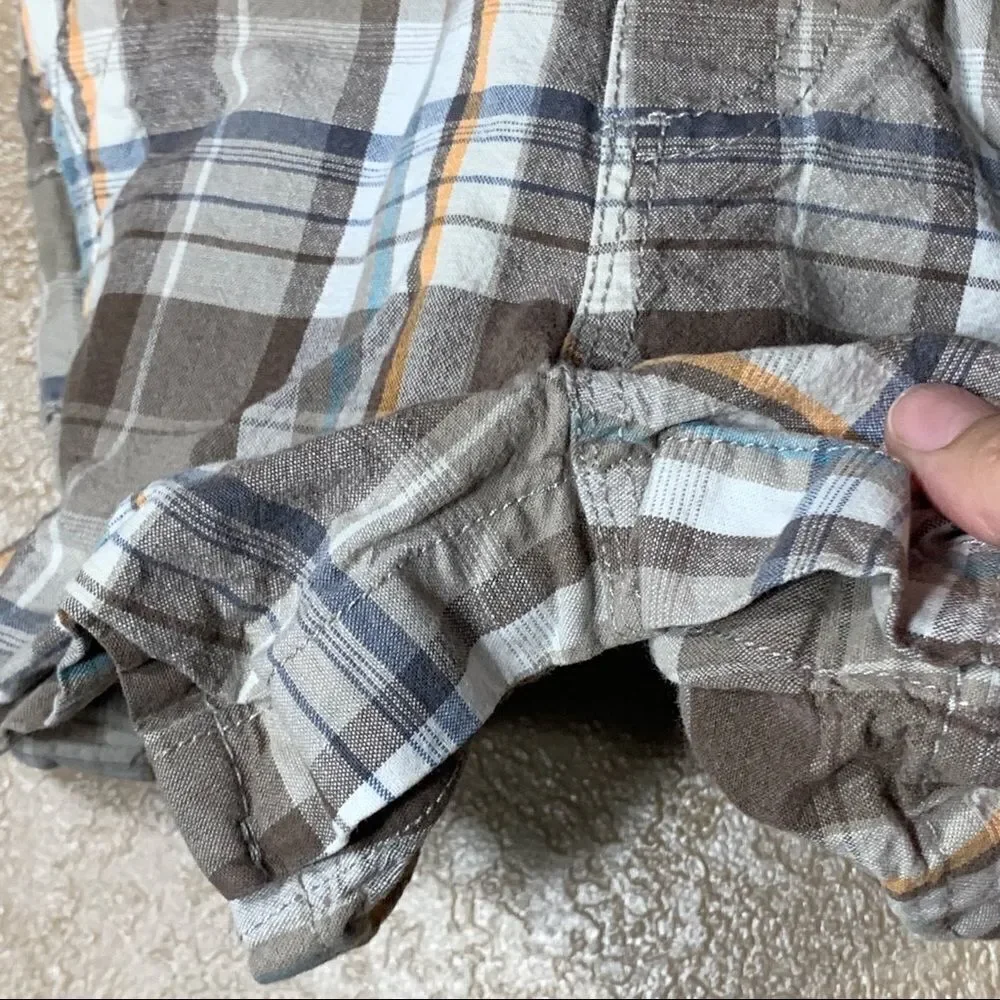 Oshkosh B’Gosh baby boy plaid overalls‎